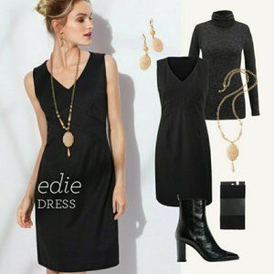 Cabi Edie Black Dress L